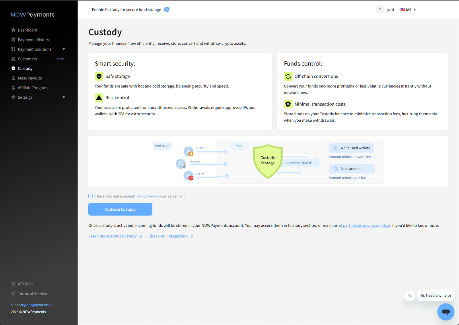 NOWPayments invoices